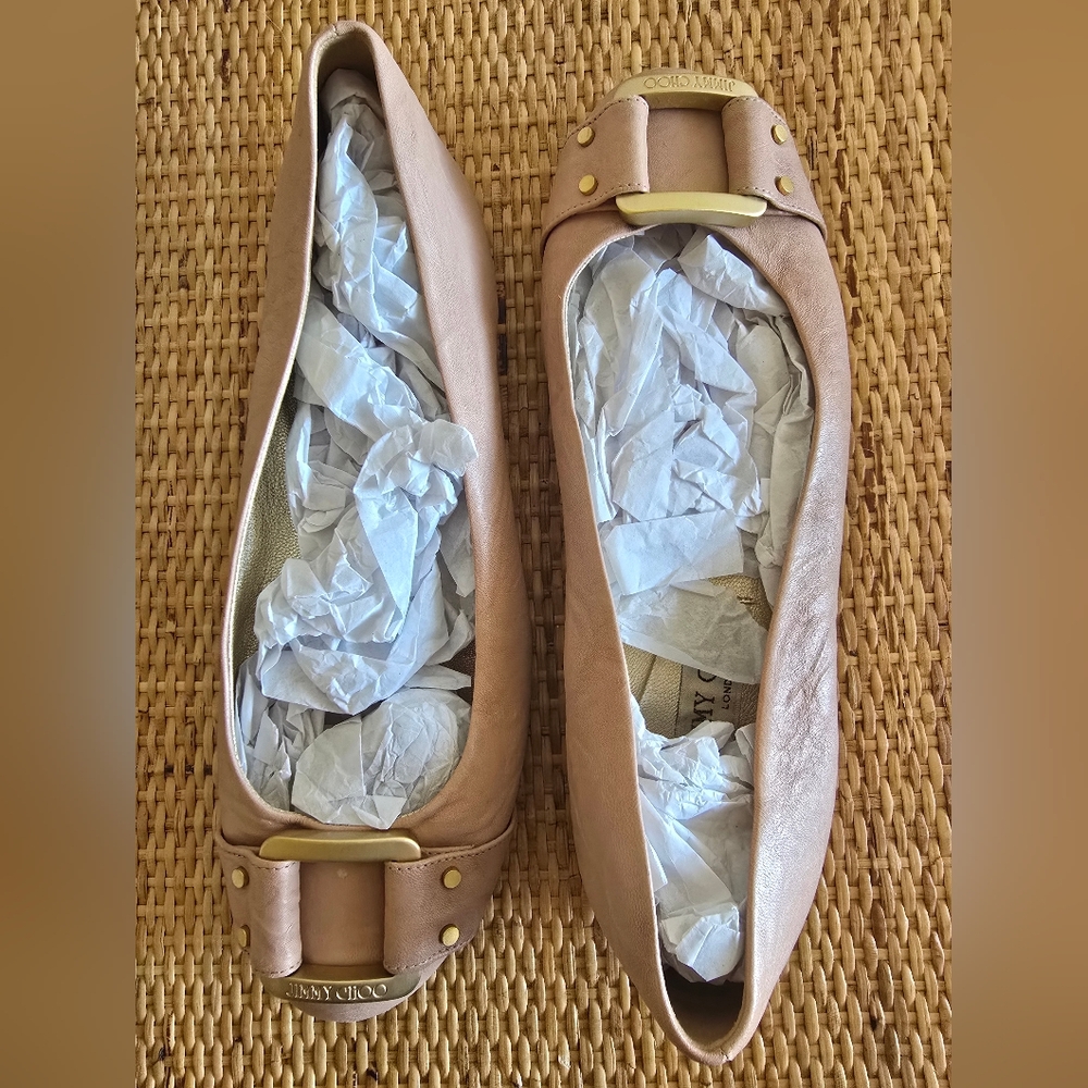 Jimmy Choo Tan Leather Loafers